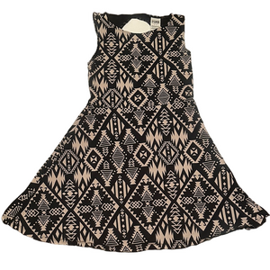 PINK Victoria's Secret Black and Tan Geometric Dress- Small